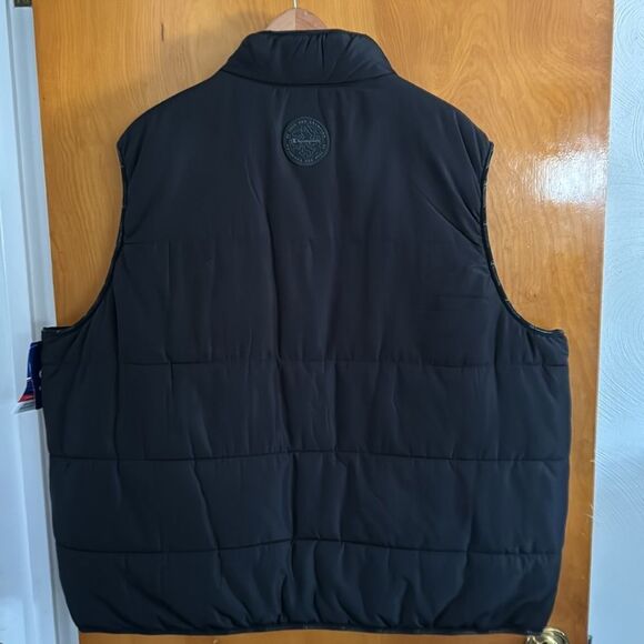 Black Puffer Vest Mens 2XL Champion Zip Pockets - Picture 7 of 8